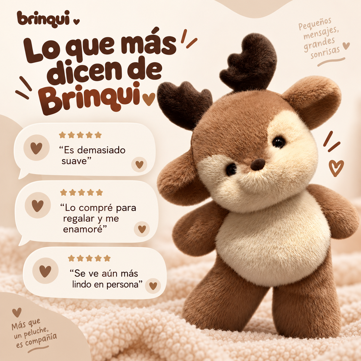 Reno de peluche que corre de verdad