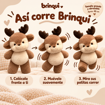 Reno de peluche que corre de verdad