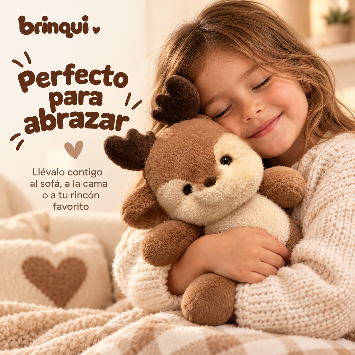 Reno de peluche que corre de verdad