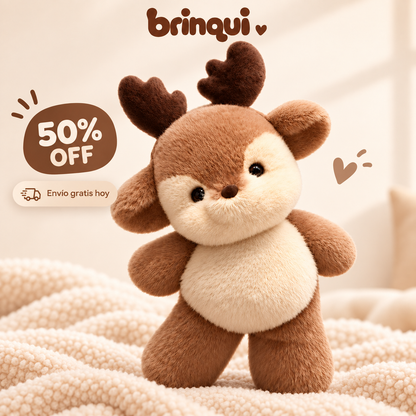 Reno de peluche que corre de verdad